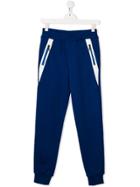 Neil Barrett Kids Zip Detail Track Pants - Blue