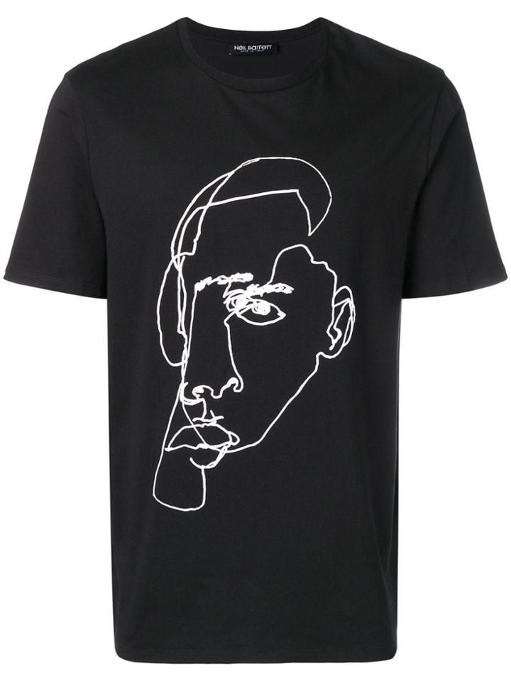 Neil Barrett Face Sketch T-shirt - Black