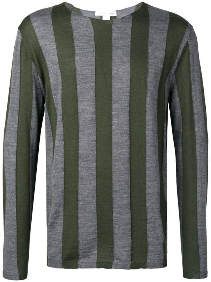 Comme Des Garçons Shirt Striped Sweatshirt - Green