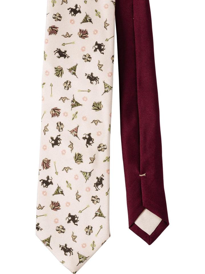 Prada Western Print Tie - Pink