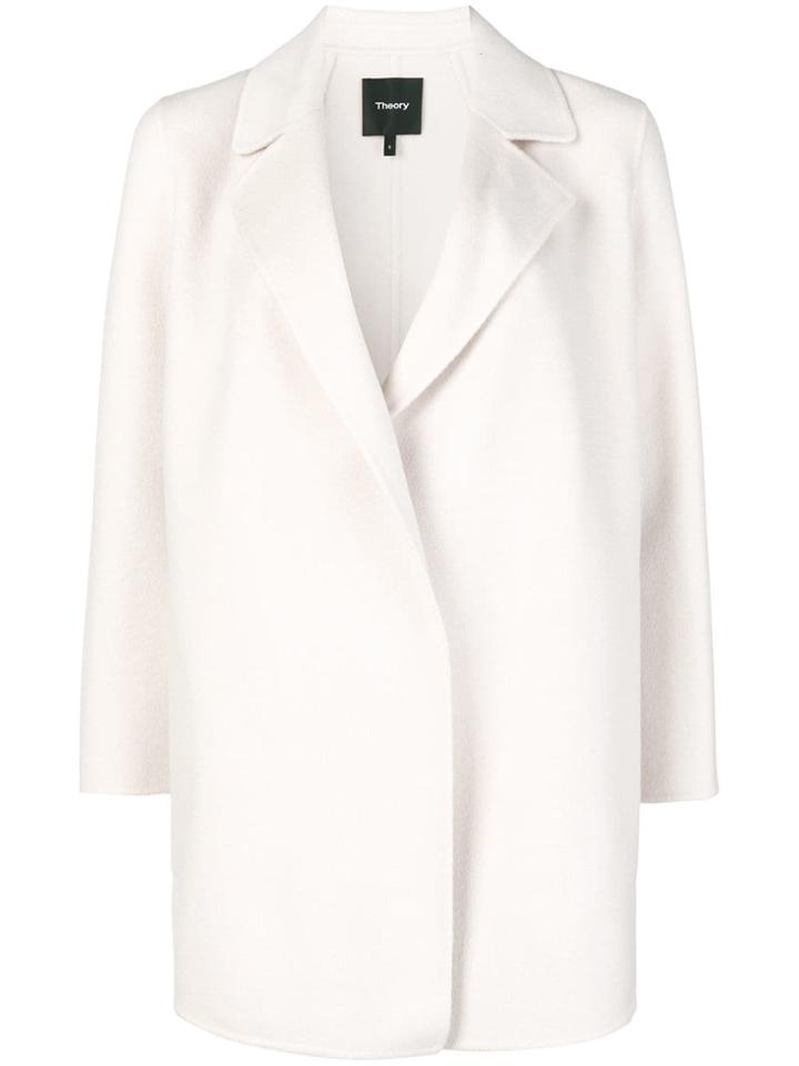 Theory Single Breasted Coat - White
