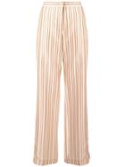 Jil Sander Striped High-waist Trousers - White