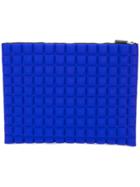 No Ka' Oi Textured Zipped Clutch - Blue