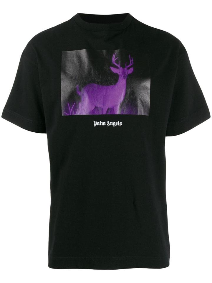 Palm Angels Night Vision Deer T-shirt - Black