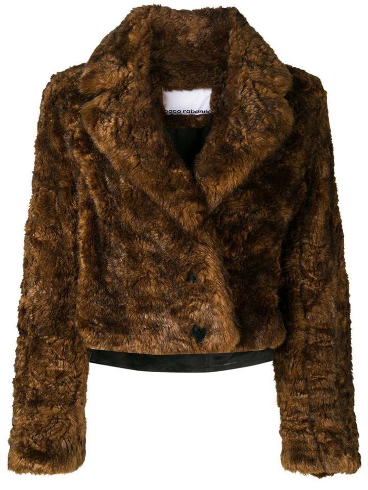 Paco Rabanne Faux Fur Jacket - Brown