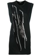 Dsquared2 Tiger Flash Sequin T-shirt Dress - Black