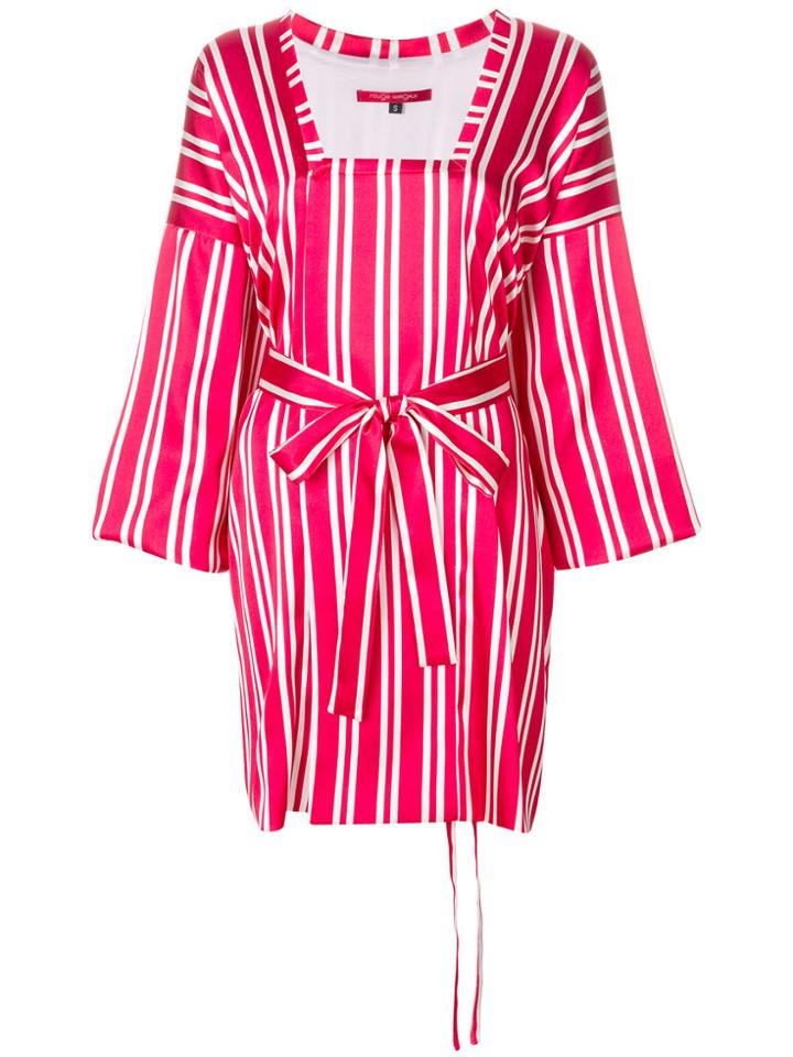 Rouge Margaux Striped Kimono Blouse - Red