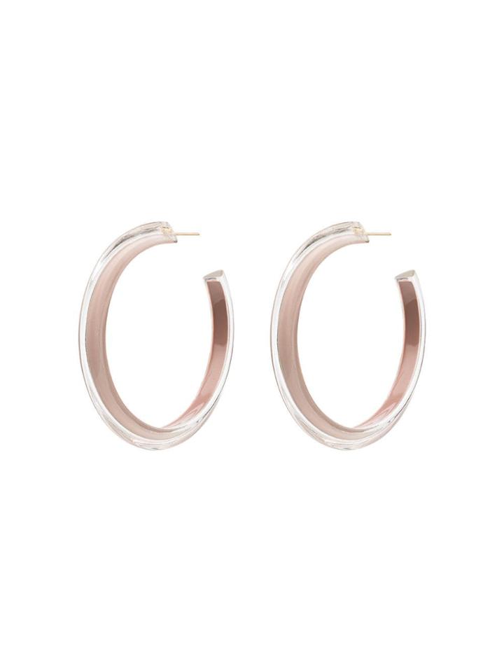 Alison Lou Medium Jelly Hoop Earrings - Neutrals