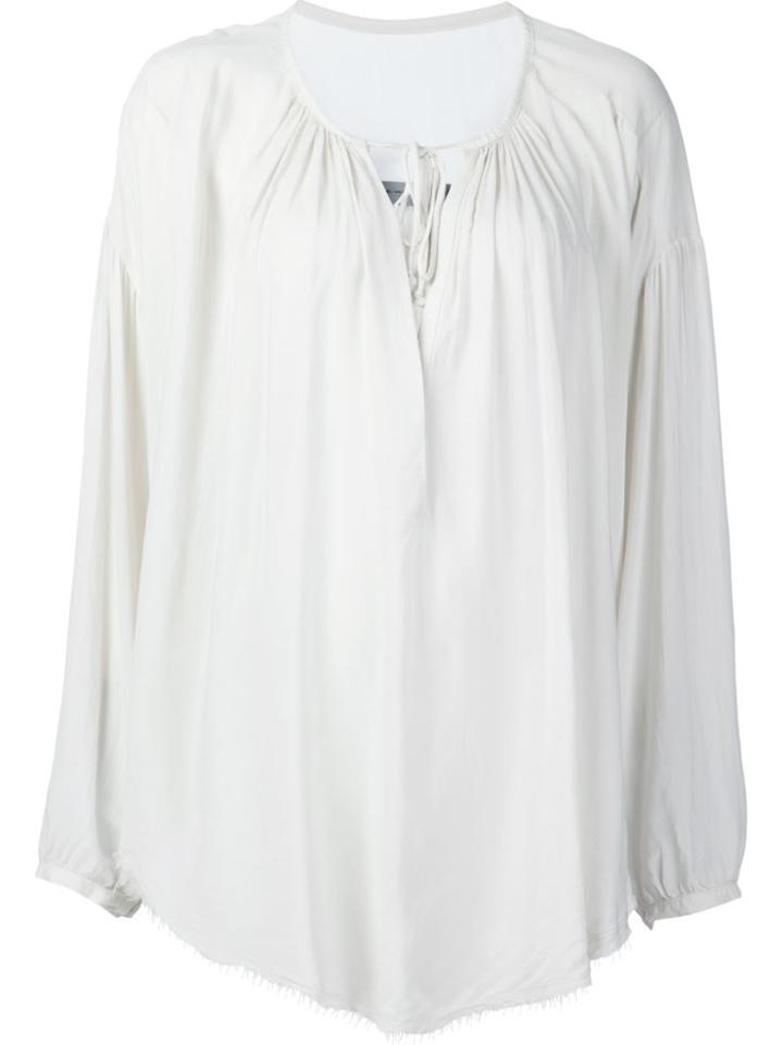 Raquel Allegra Shirred Blouse, Women's, Size: 1, White, Rayon