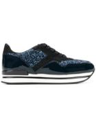 Hogan Glitter Runner Sneakers - Blue