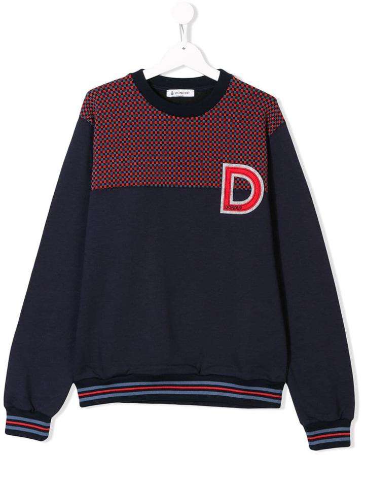 Dondup Kids Logo Patch Sweatshirt - Blue
