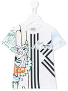 Kenzo Kids Logo Print T-shirt, Toddler Boy's, Size: 24 Mth, White