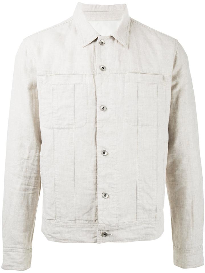 Venroy Chest Pockets Shirt Jacket - White