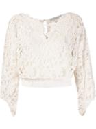Martha Medeiros 'marescot' Lace Crop Blouse, Women's, Size: 40, White, Cotton/viscose/polyamide