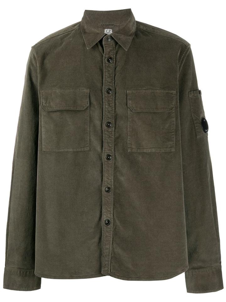 Cp Company Corduroy Button Shirt - Green