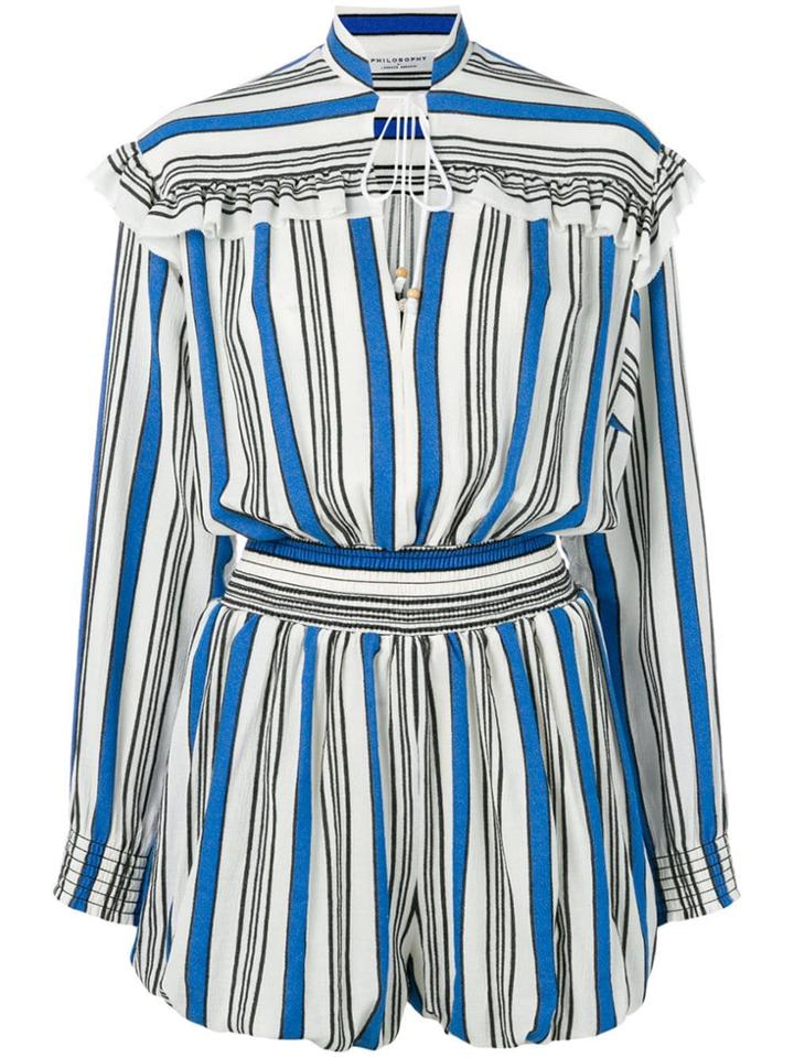 Philosophy Di Lorenzo Serafini Striped Playsuit - Blue