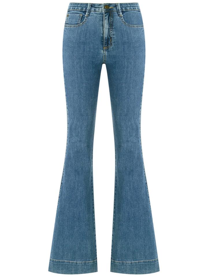 Talie Nk - Flared Jeans - Women - Cotton/spandex/elastane - 36, Women's, Blue, Cotton/spandex/elastane