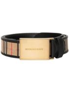 Burberry Plaque Buckle 1983 Check And Leather Belt - Nude & Neutrals