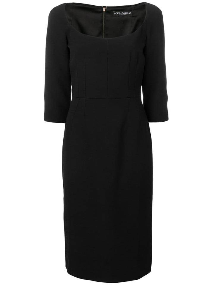 Dolce & Gabbana Slim-fit Midi Dress - Black