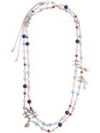 Chanel Pre-owned Painted Stone Necklace - Silver