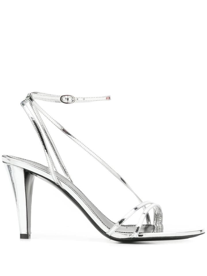 Isabel Marant Heeled Slingback Sandals - Silver