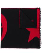 Philipp Plein Intarsia Logo Scarf - Red