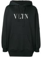 Valentino Logo Hoodie - Black