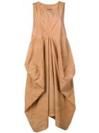 Uma Wang Draped Maxi Dress - Brown
