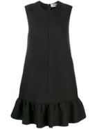 Msgm Peplum Hem Shift Dress - Black