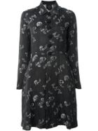 Jean Paul Gaultier Vintage Jacquard Shirt Dress - Black