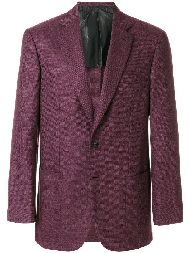 Brioni - Half Lined Blazer - Men - Silk/cupro/cashmere/wool - 50, Pink/purple, Silk/cupro/cashmere/wool