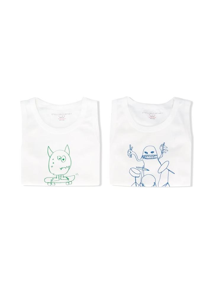 Stella Mccartney Kids 'sunday' Monster Print Vest