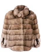 Liska Romea Fur Cape - Brown