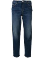 Emporio Armani Faded Cropped Jeans - Blue