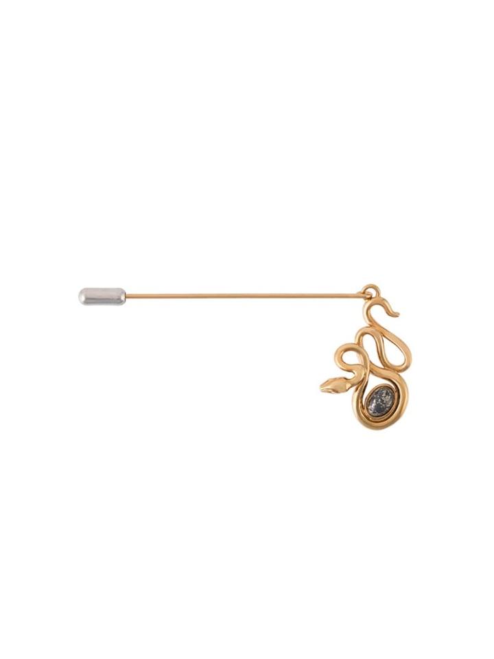 Lanvin Snake Brooch, Men's, Metallic