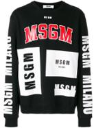 Msgm Printed Logo Sweatshirt - Black