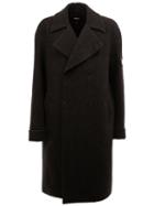 Yang Li Single Breasted Coat, Men's, Size: 46, Grey, Virgin Wool