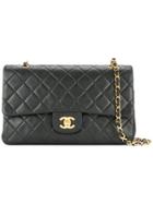 Chanel Vintage Double Flap Chain Bag - Black