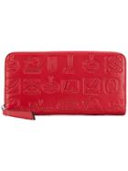 Loewe Signature Zip Around Wallet - Red