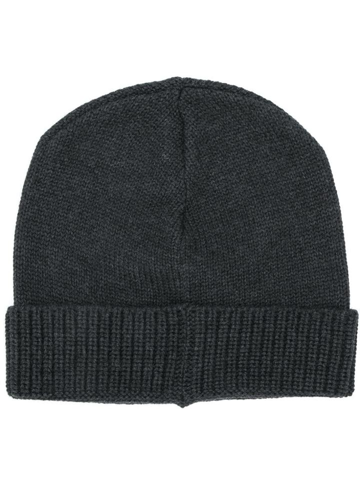 Stone Island Shadow Project Ribbed Knit Beanie - Grey