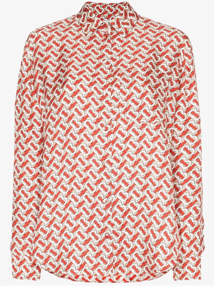 Burberry Monogram Print Shirt - Red
