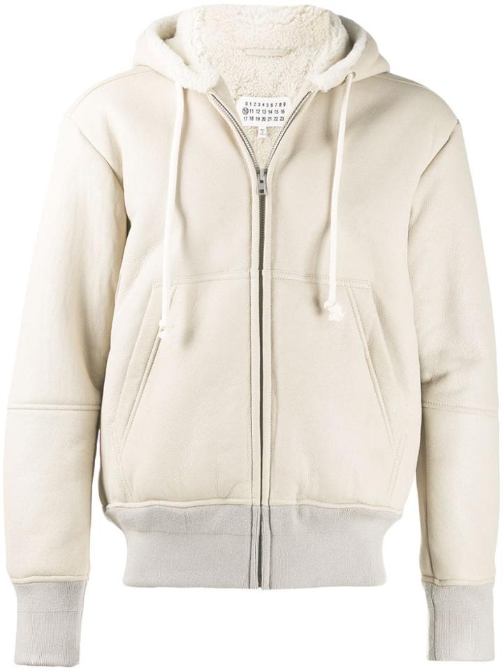 Maison Margiela Shearling Lined Hooded Jacket - White