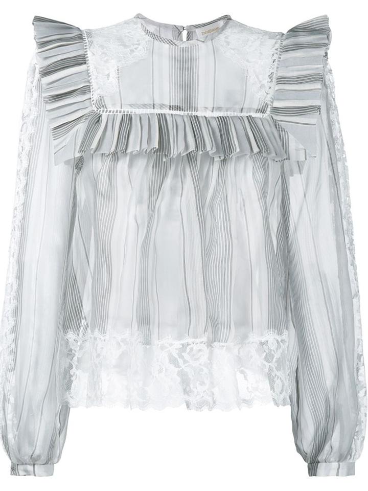 Zimmermann Silk Frill Collar Blouse