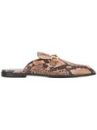 Stella Mccartney Python-effect Loafers - Black