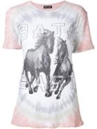 Baja East Tie-dye Horse Graphic T-shirt, Women's, Size: 0, White, Cotton
