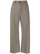 Mm6 Maison Margiela Checked Trousers - Brown
