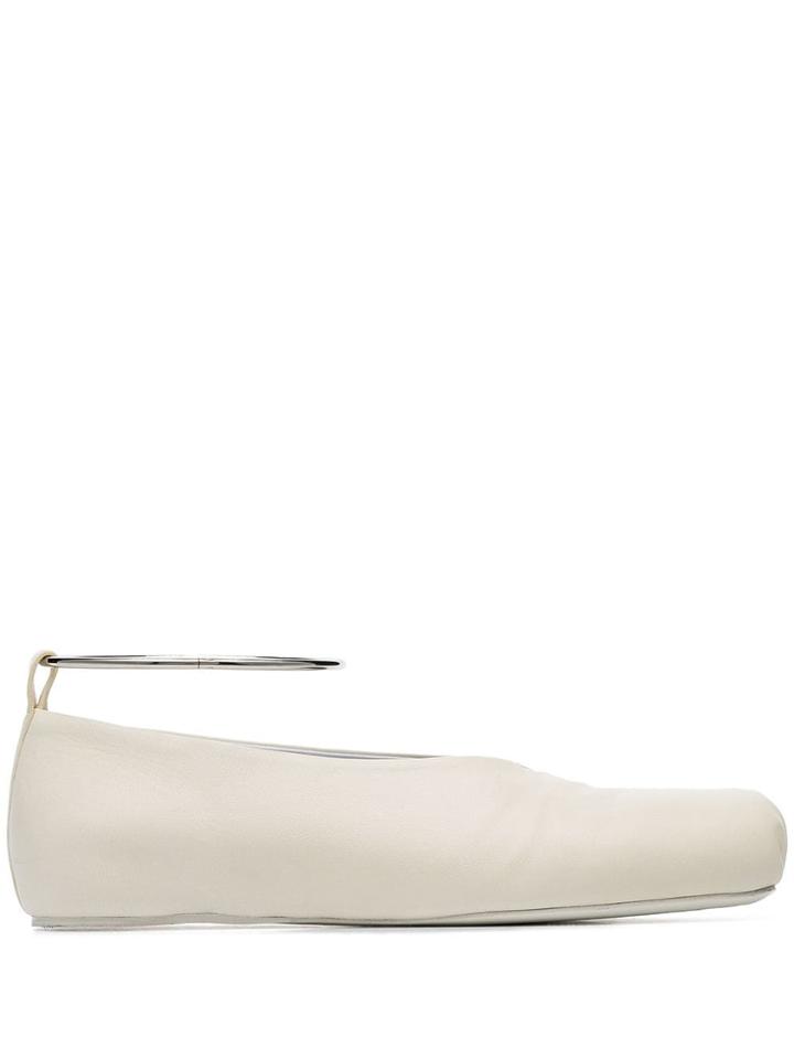 Jil Sander Flat Toe Pumps - Neutrals