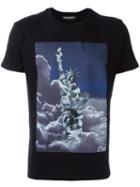 Neil Barrett Statue Print T-shirt, Men's, Size: Xxl, Black, Cotton