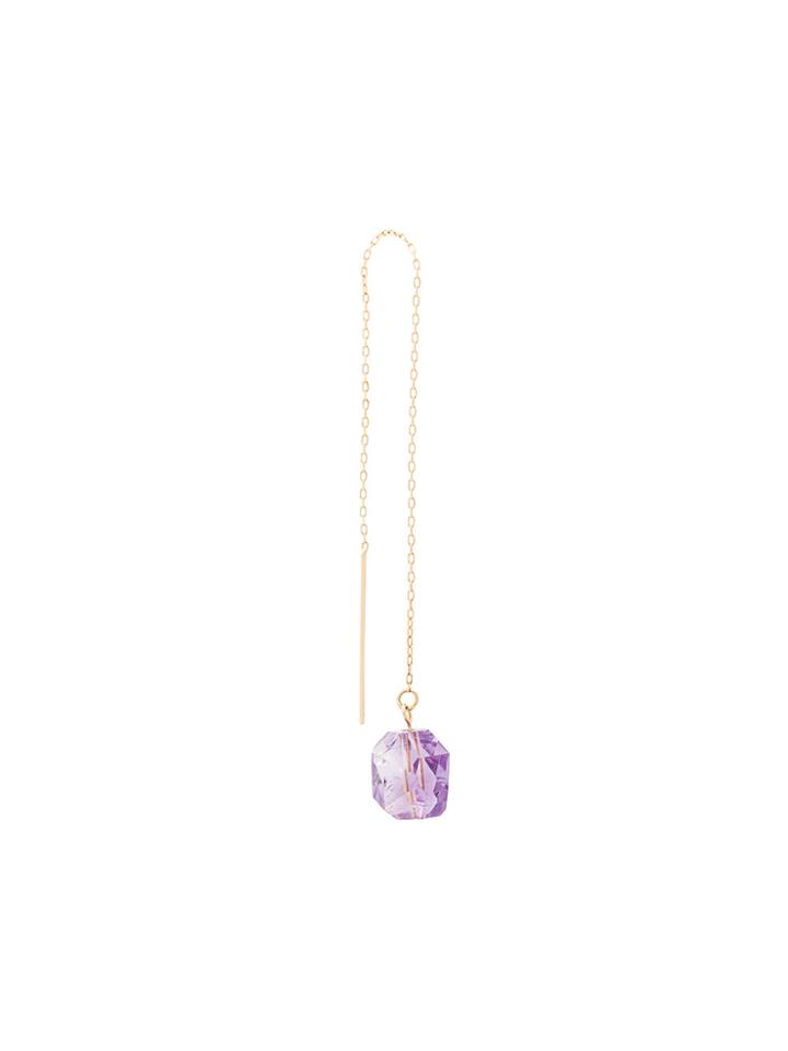 Uzerai Edits Amethyst Pull-through Earring - Metallic