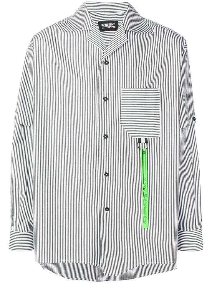 Represent Pin Stripe Shirt - Black